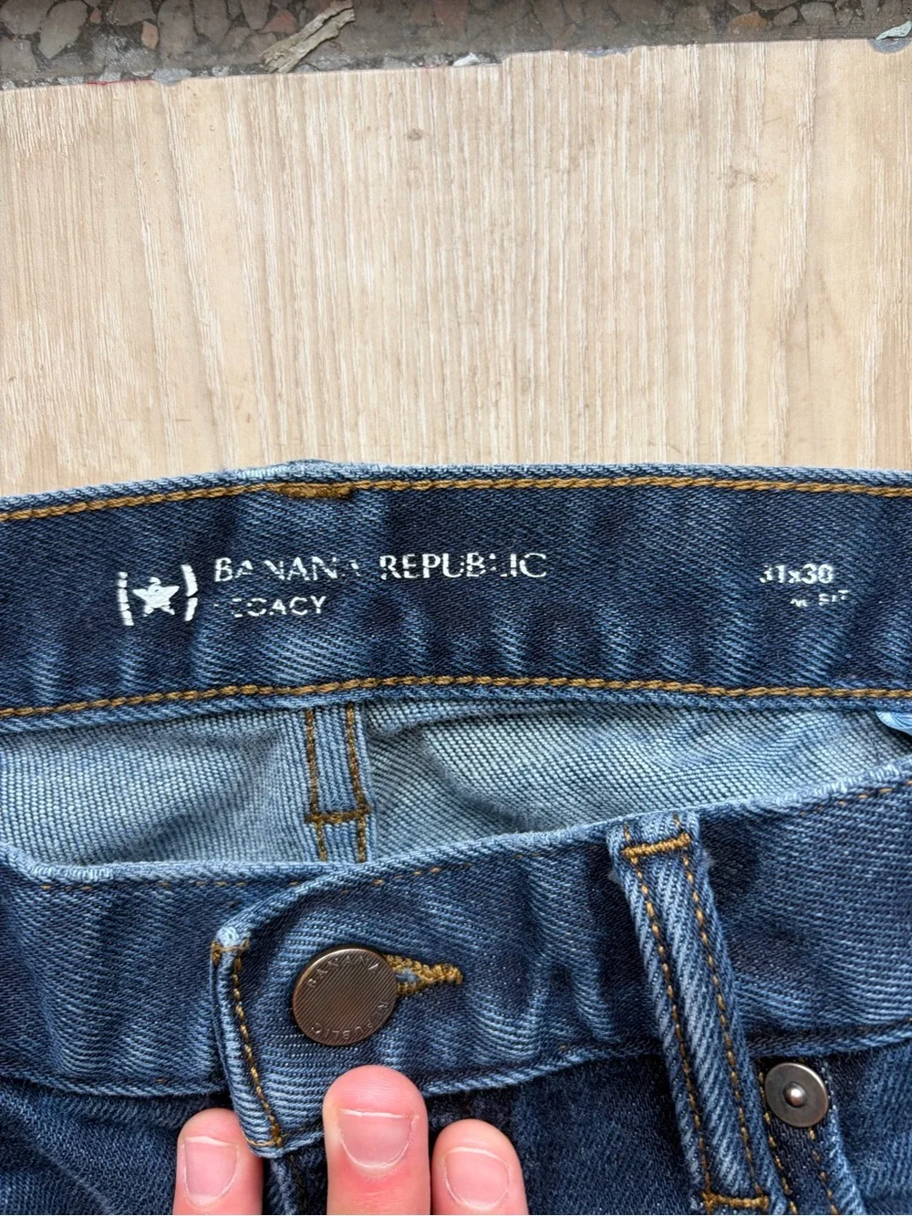 Banana Republic Straight Jeans in Dark Blue